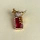 Handmade Brass Metal Jewellery Ruby Bird Pendant